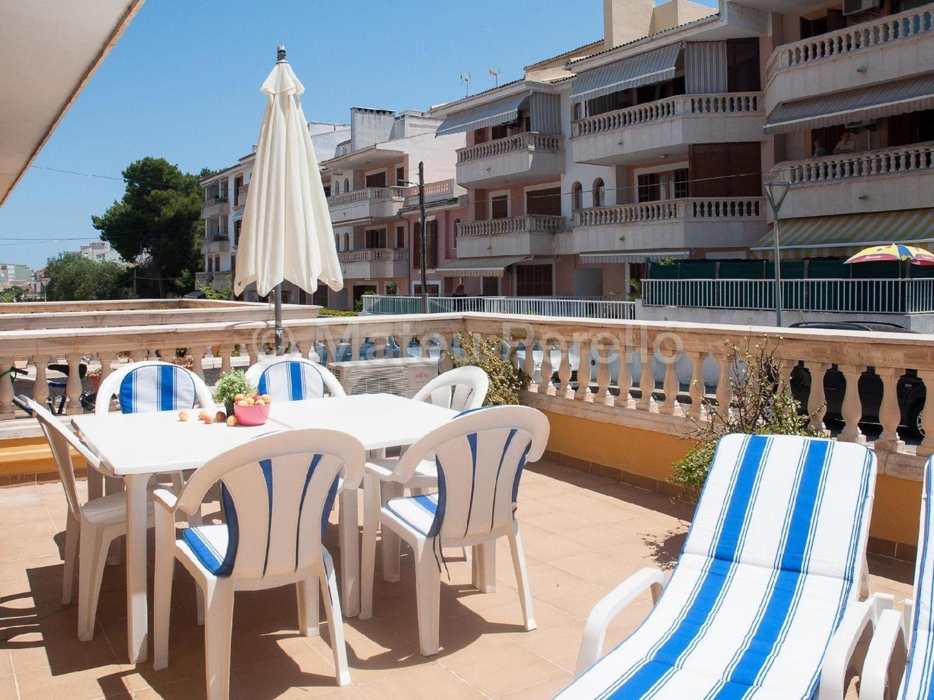 Wohnung In Son Baulo Mit Terrasse, Garten Und Grill Can Picafort  Buitenkant foto